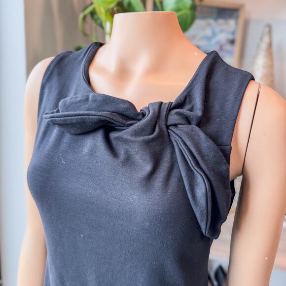 Banana Republic, Black Bow-Neck Ponte Sheath Dress, Women’s Size 6, Classic - Picture 2 of 8